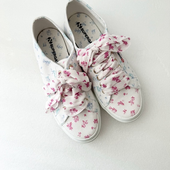 SUPERGA Floral Canvas Low Top Sneakers - Picture 5 of 12